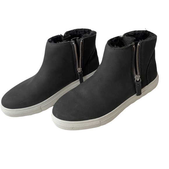 J/Slides Poppy Shearling Leather Booties Zipper Faux Fur Lined Waterproof Size 8 - Picture 6 of 16